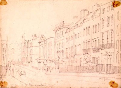 Calle Bentinck, cerca de Manchester Square, Londres, c.1850 de Thomas Colman Dibdin